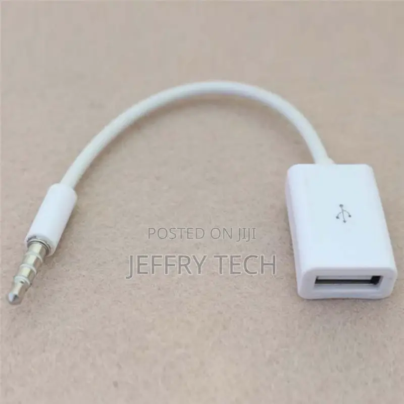 3.5mm Male Aux Audio Plug to Usb 2.0 Female Converter Cable