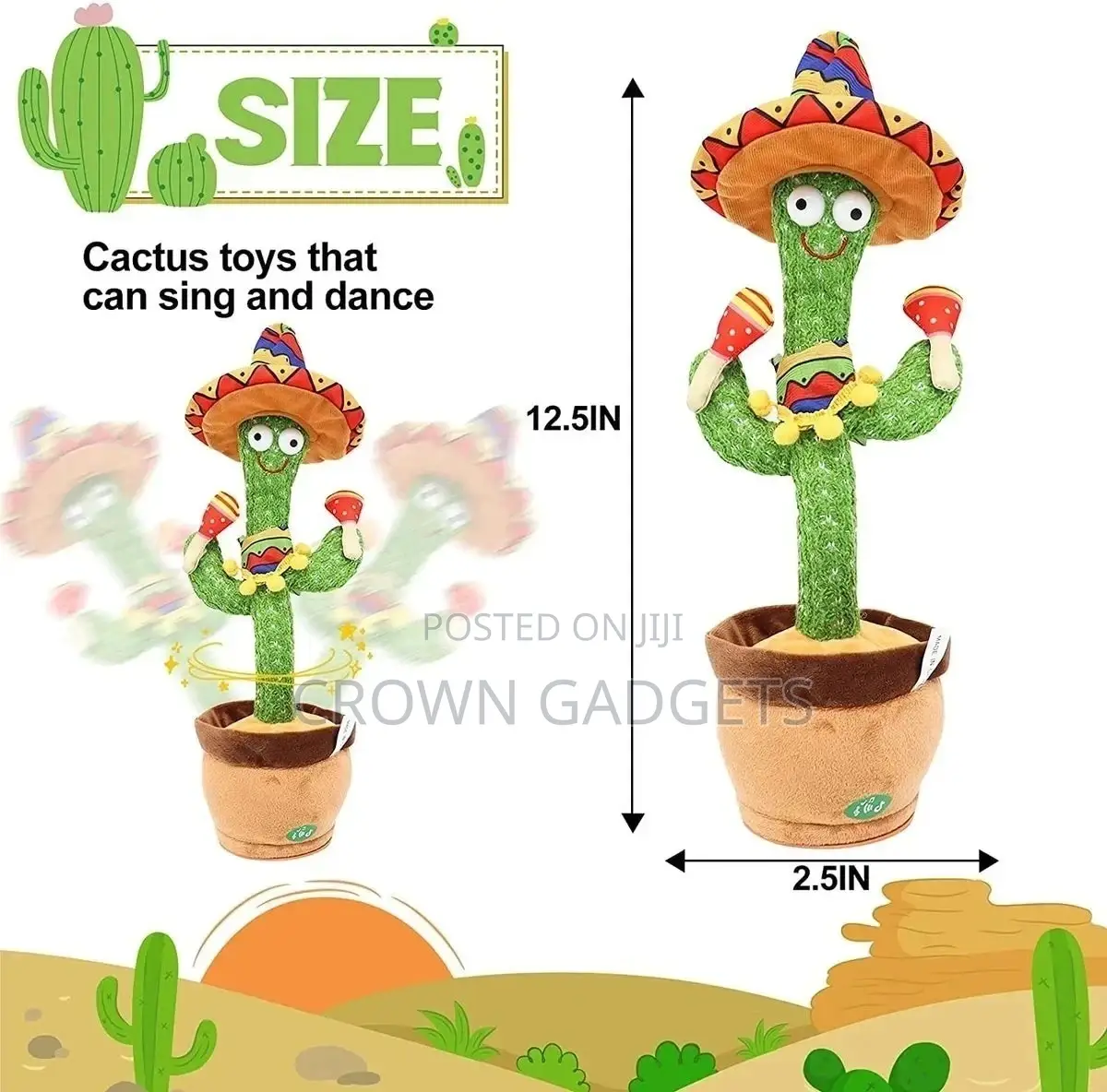 Cute Cactus Electronic Plush Toys