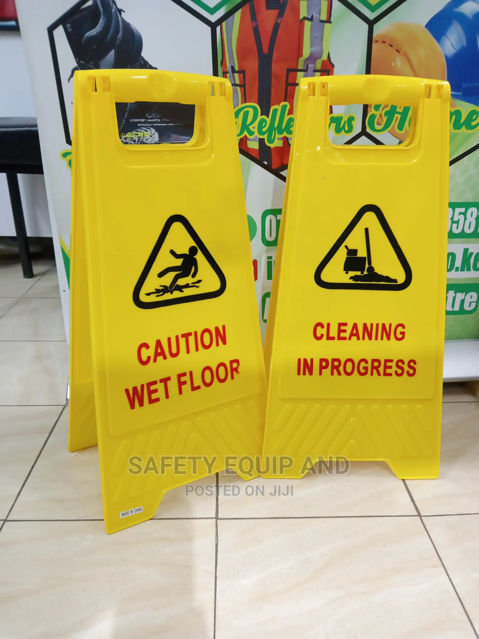 Yello Boards for Cleaning in Progress-Caution
