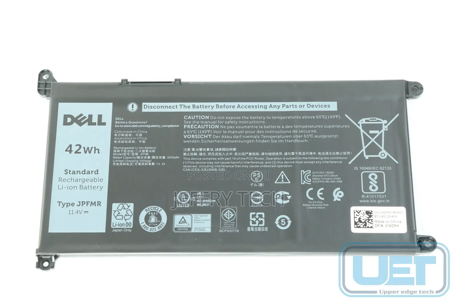 Dell Chromebook 3100 Genuine Battery 16DPH 3cell 42whr Teste
