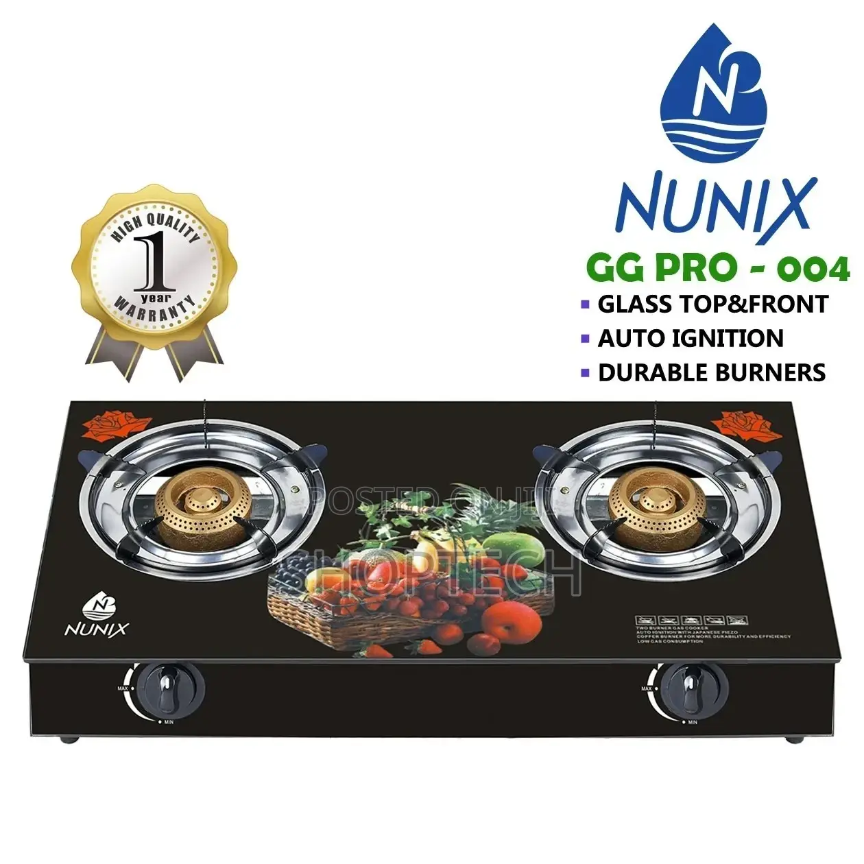 Nunix 2 Burner Gas Stove.