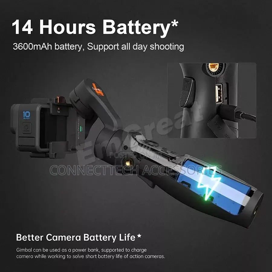 Hohem Steady Pro 4 3axis Action Camera Gimble Stabilizer