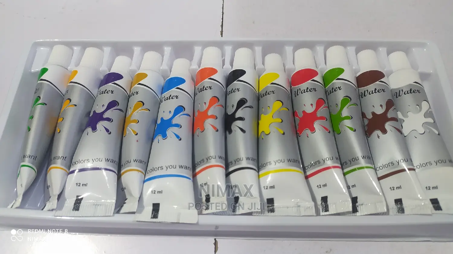 Water Color Paints 12pcs Asstd Colors