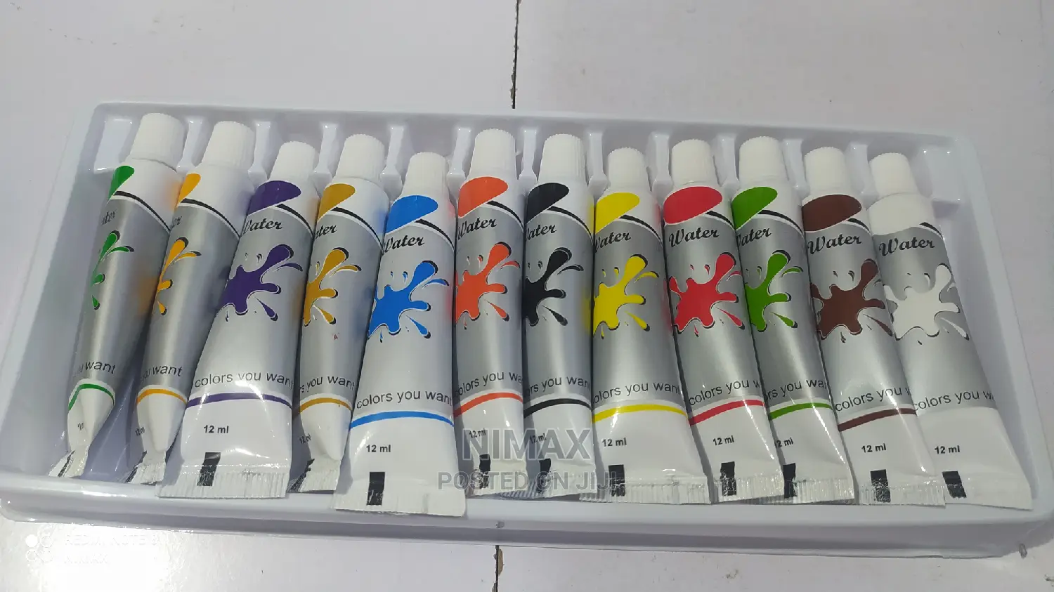Water Color Paints 12pcs Asstd Colors