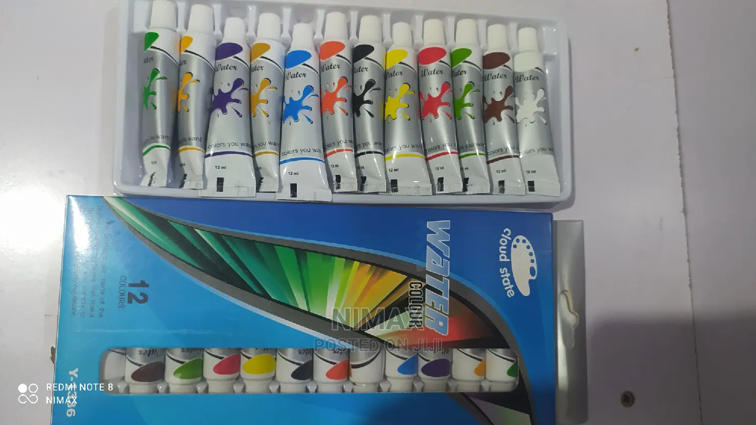 Water Color Paints 12pcs Asstd Colors