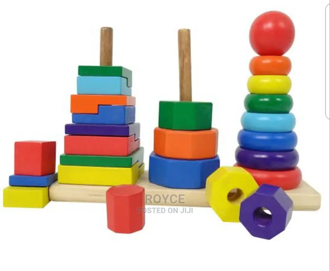 Geometric Stacker Tower Blocks