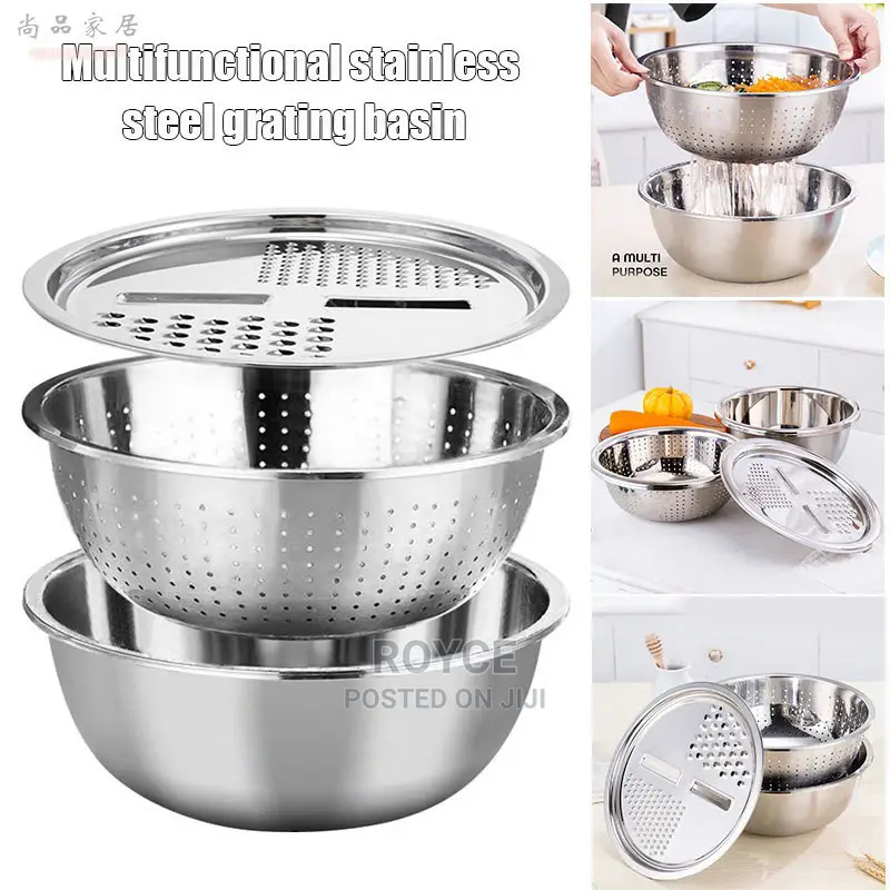 3pc Multifunctional Stainless Steel Basin