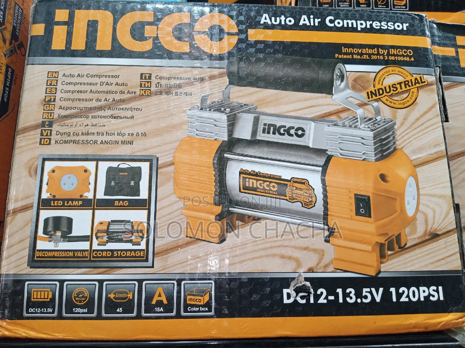 Auto Air Compressor 120psi DC 12v