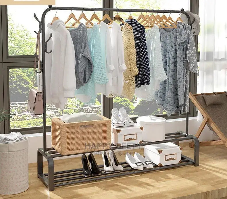 Clothrack With Lower Storage Racks