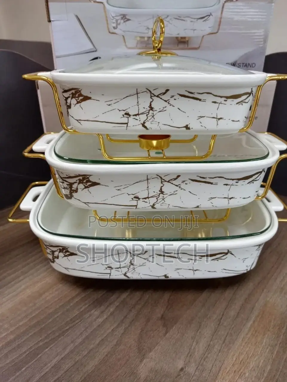 4pcs Ceramic Chaffing Dishes