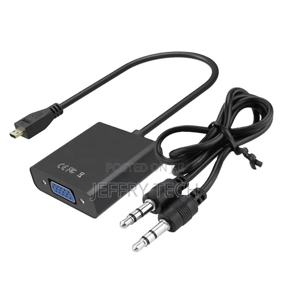 Cable Micro HDMI Type D Port Male to VGA Female Video Conver