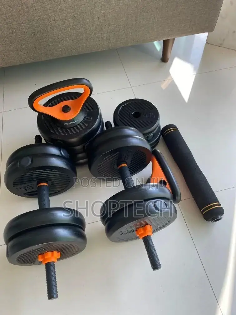 40kgs Dumbbells With Kettlebell and Barbell.