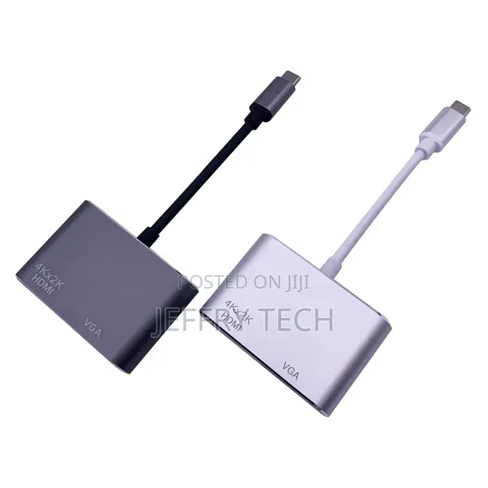 Type C to HDMI VGA Adapter USB 3.1 USB C to VGA HDMI 4K Conv