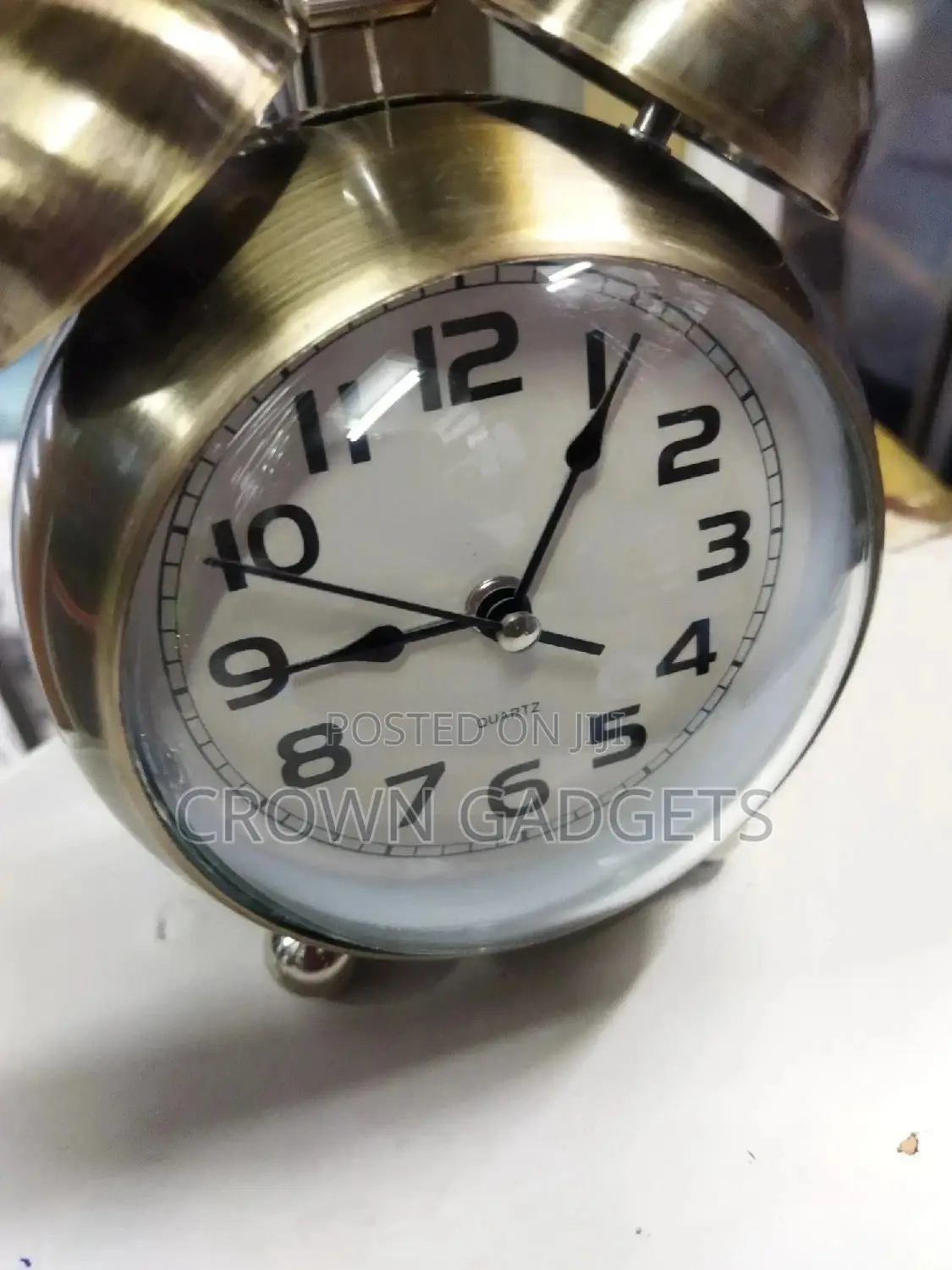 Vintage Metallic Bronze Alarm Clock
