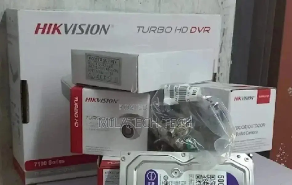 3 Hikvision Security Cctv Cameras Complete Kit Night Vision