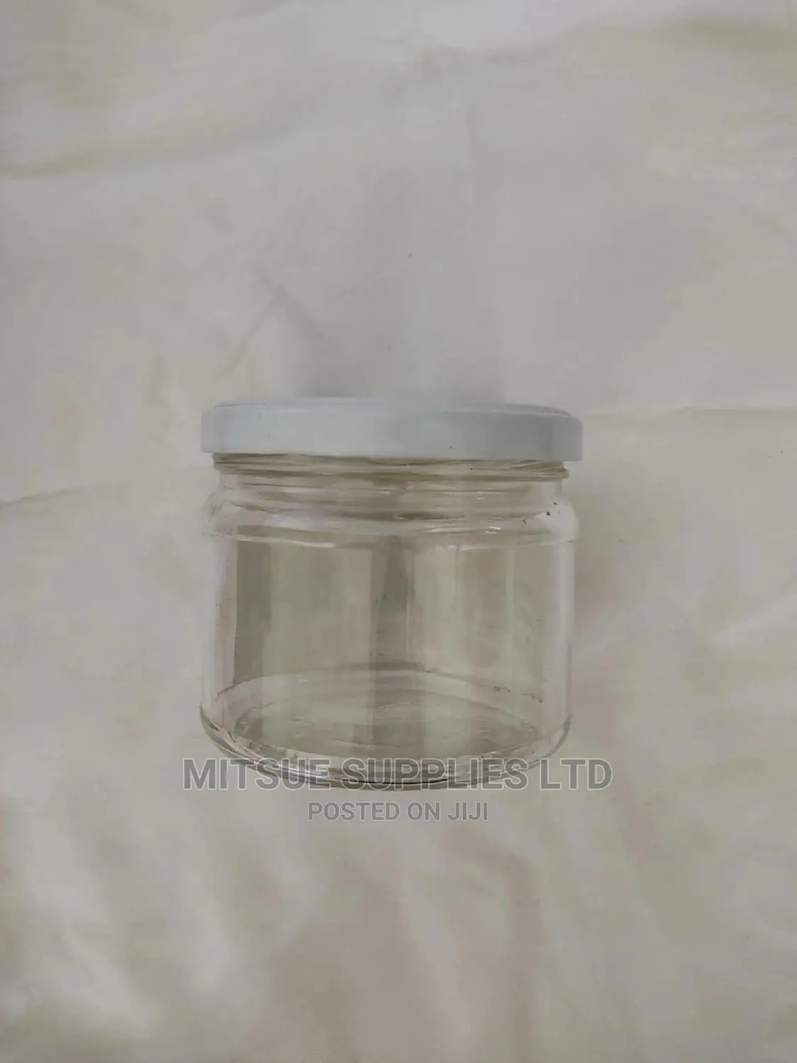 A Box of 45 Storage Glass Jars-330ml With White Lids