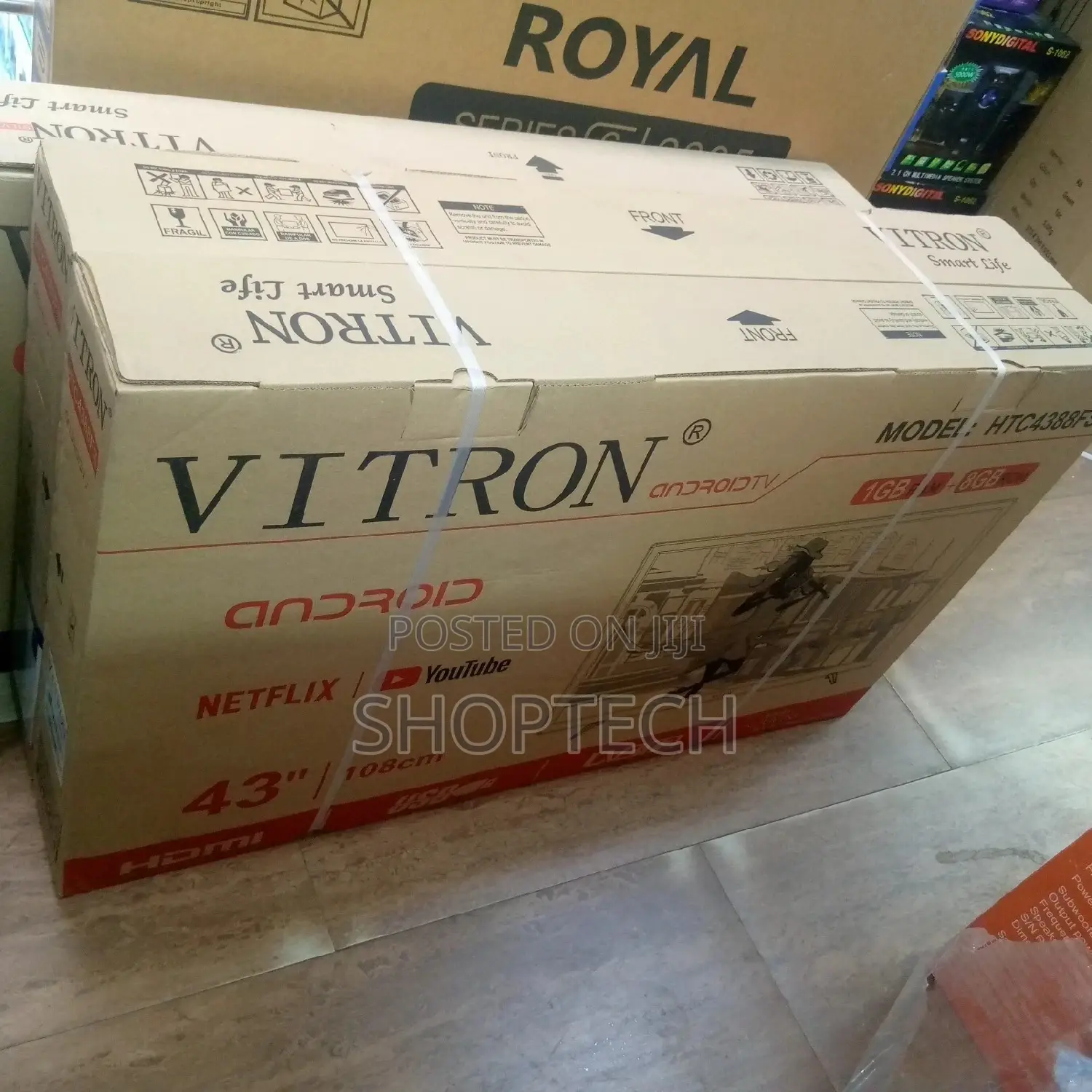 Vitron 4388fs,43" Inches FHD Smart Android Tv,1gbram,8gbrom