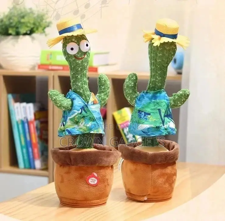 Say and Sing Electronic Cactus Toy Decor for Kids