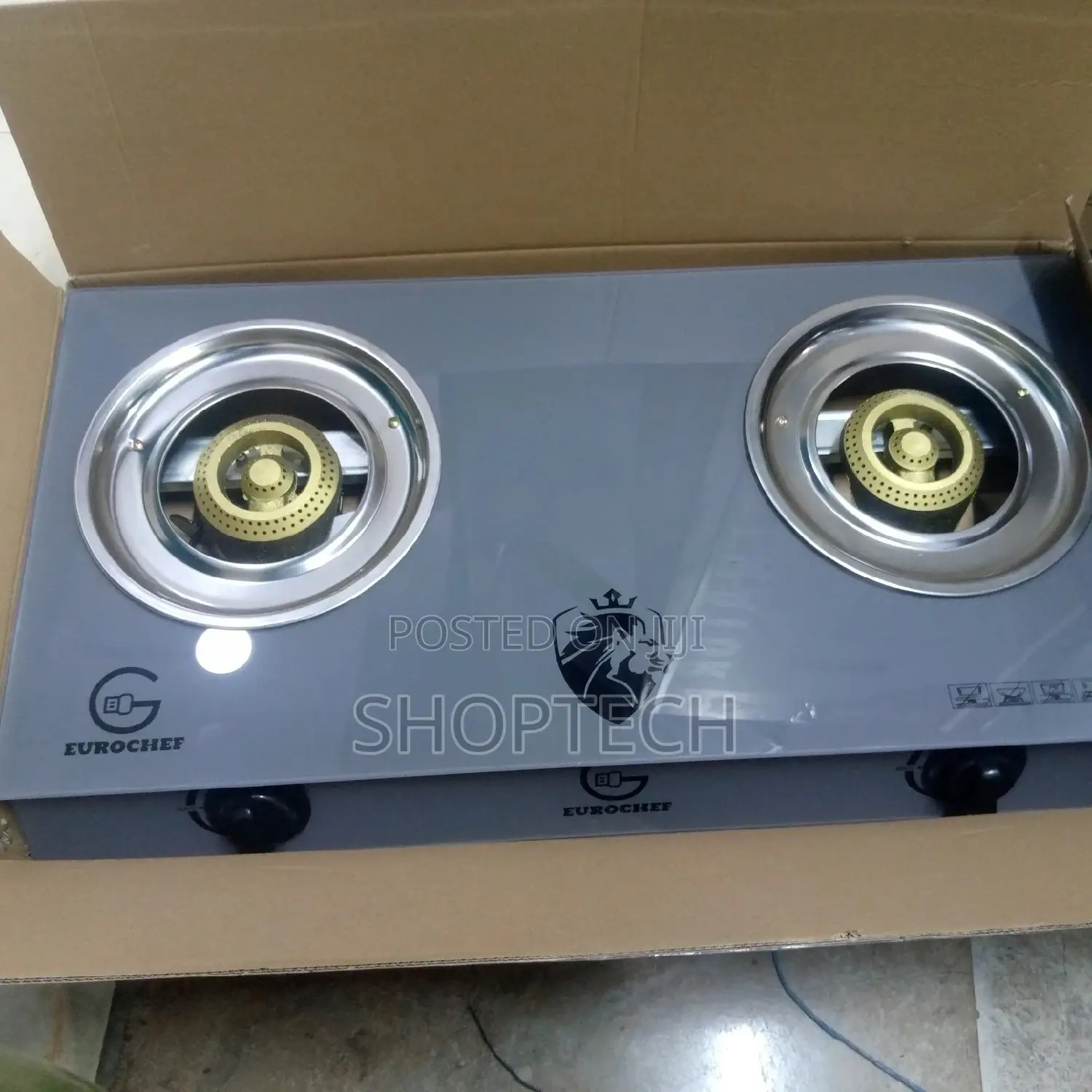 2burner Glass Top Eurochef