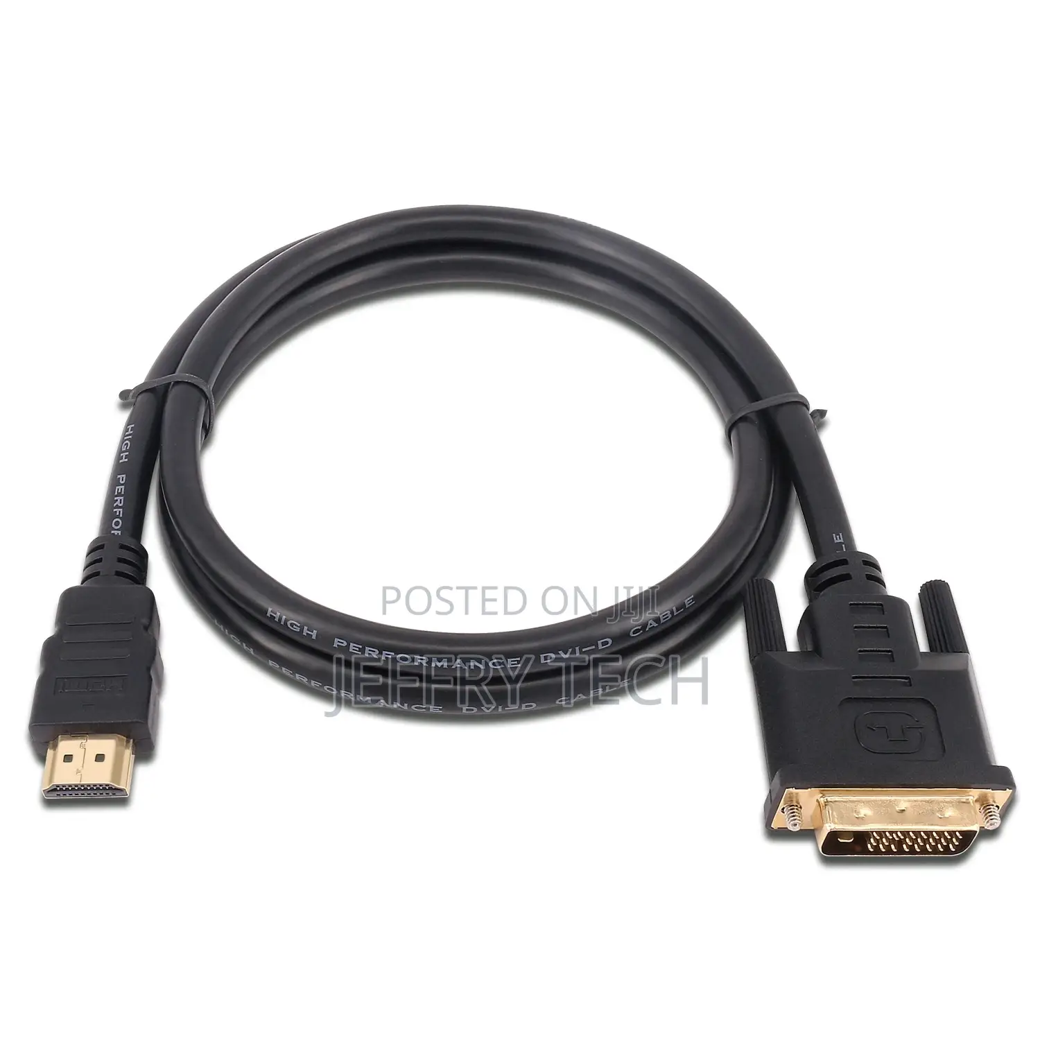HDMI to DVI Cable Bi-Directional Nylon Braid Support 1080P F
