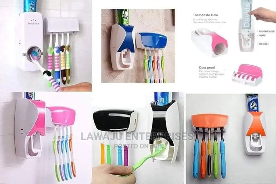 Toothpaste Dispenser + Toothbrush Holder