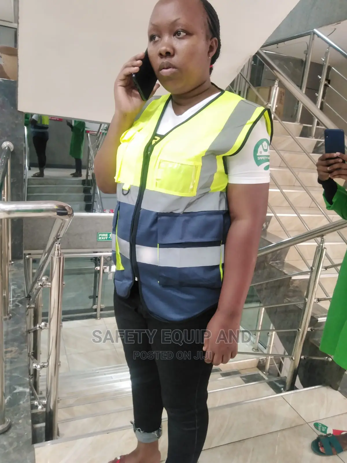 Two Coloured Reflective Vests/Green Blue
