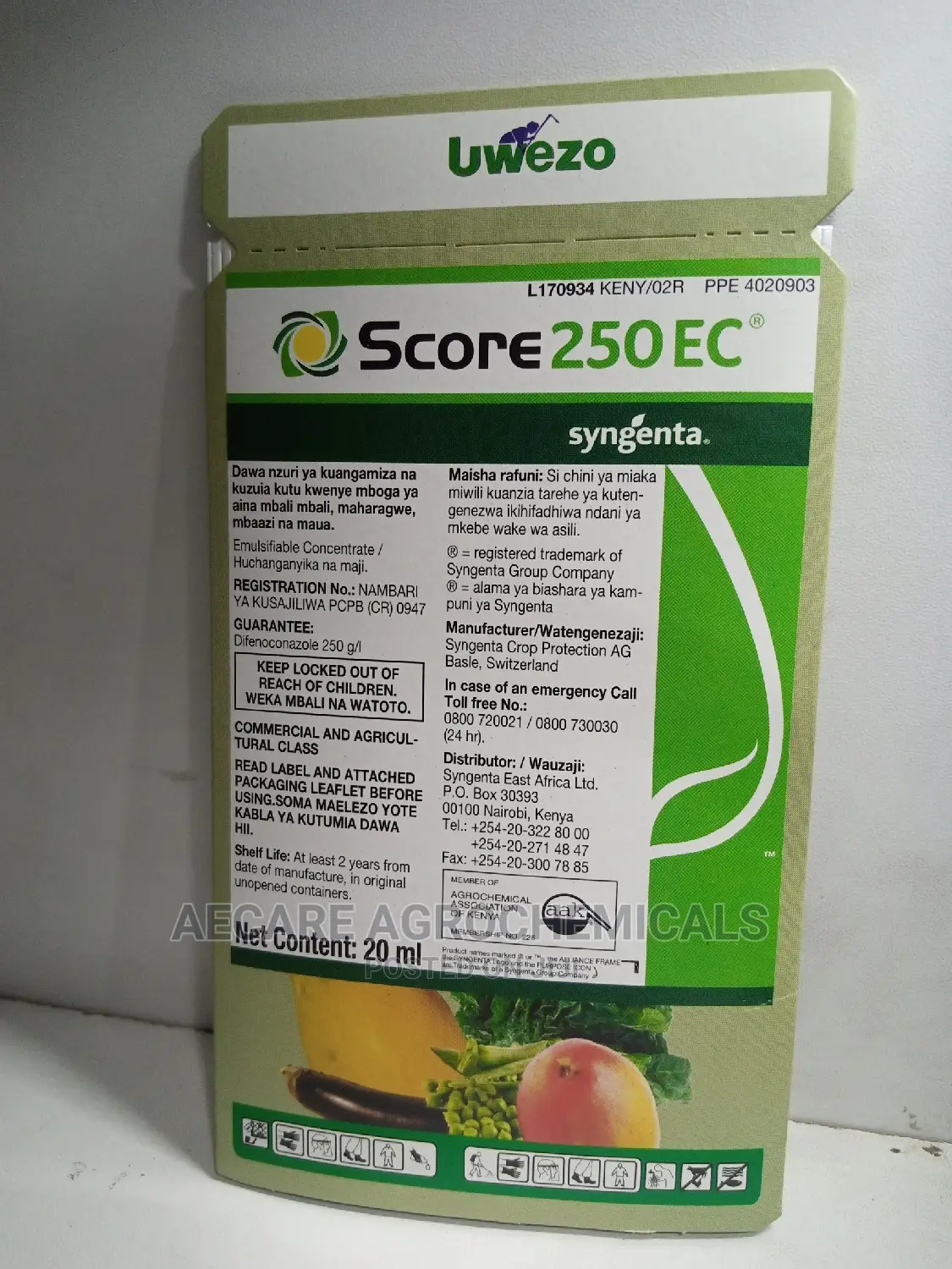 Score 250ec Fungicide 20ml