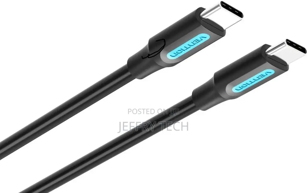 Vention USB 2.0 C Male to C Male 5a Cable 2m Black Ven-Cotbh