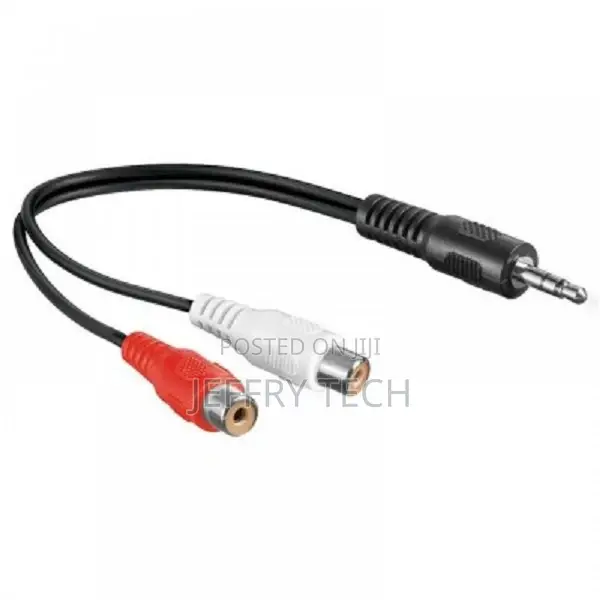 Stereo Audio Cable 2 RCA Female to Jack 3.5 Mm Male 0,20m