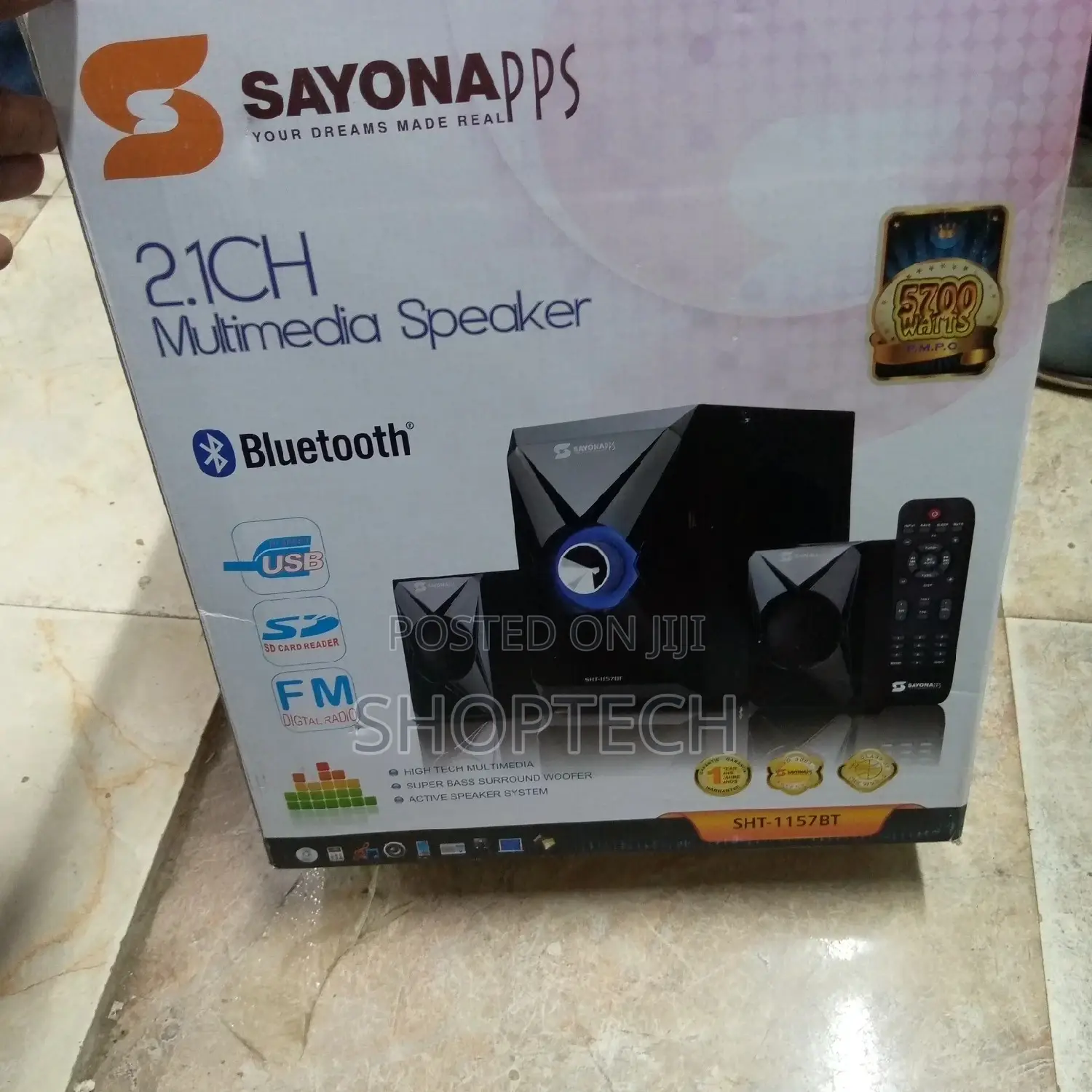 2.1ch Sayona Multimedia Speaker System Woofer.