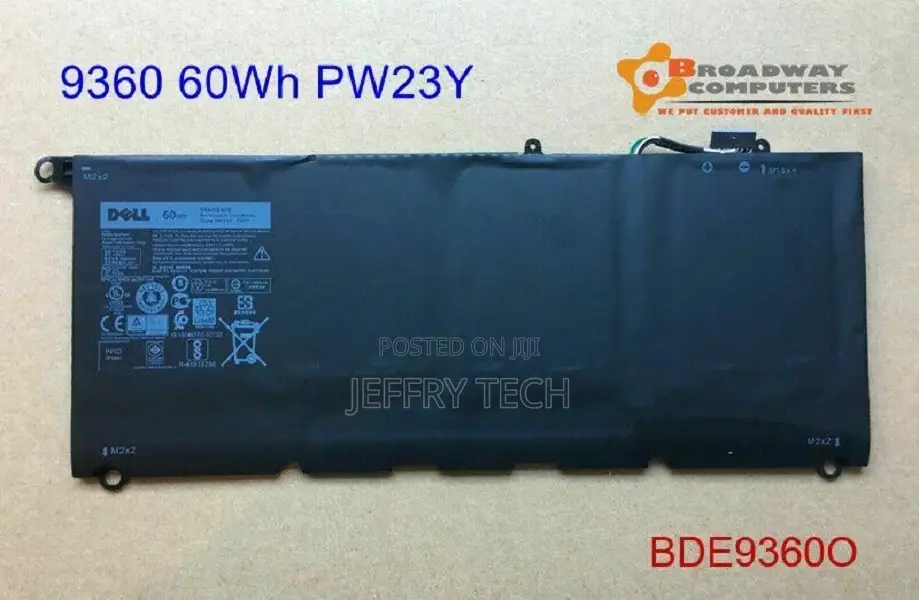 Battery for Dell XPS 13 9360 4 Cell 60wh PW23Y TP1GT RNP72