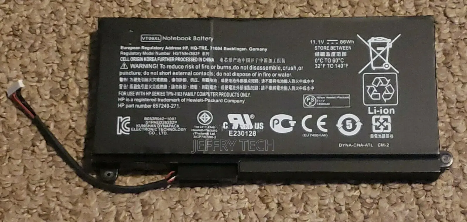 Vt06xl Laptop Battery for HP ENVY 17-3270nr 17-3080ez 17-32