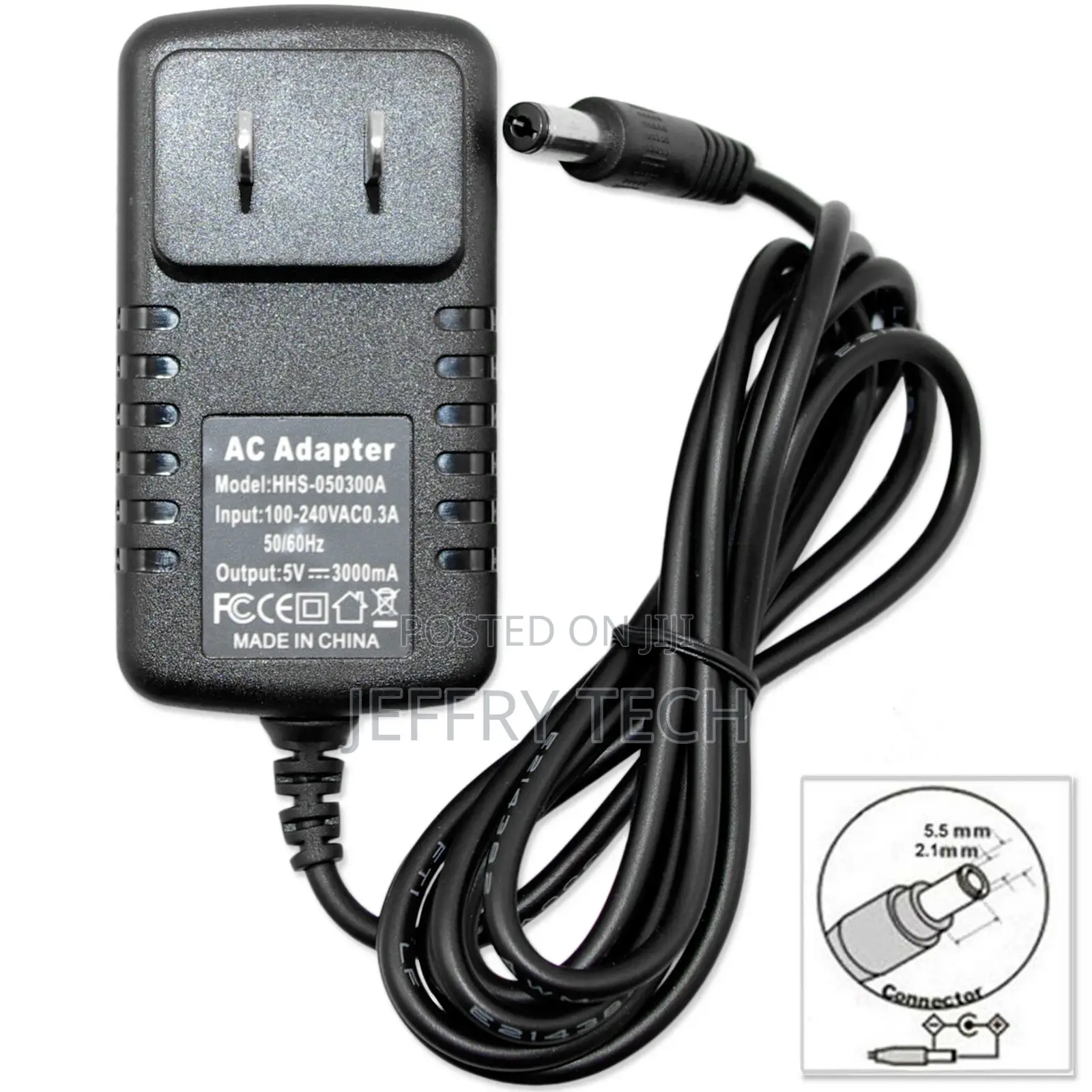 AC Converter Adapter DC 5V 3A Power Supply Charger 5.5mm X 2
