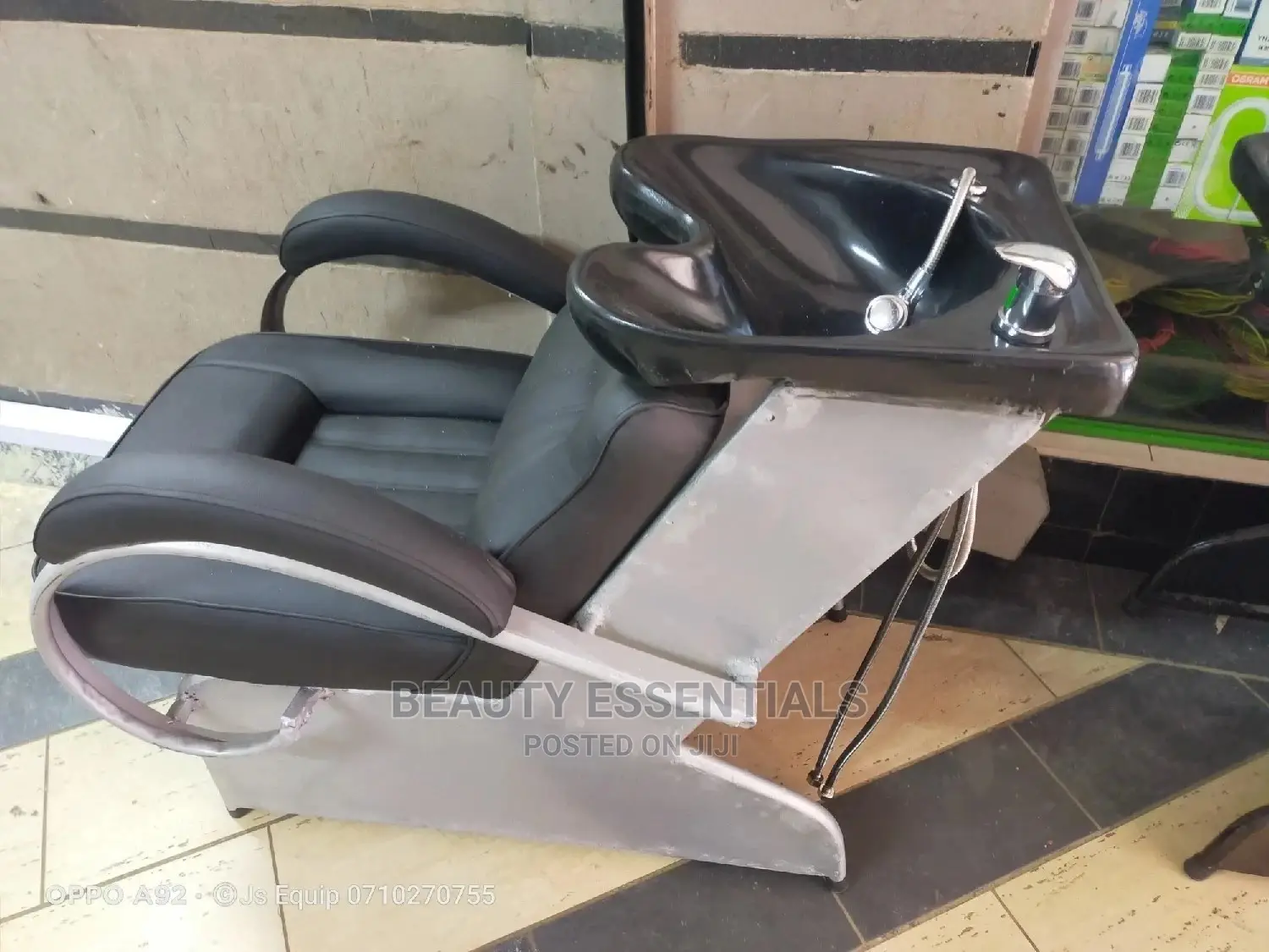 Black Silver Local Sink With Mixer/ Shower Pipe