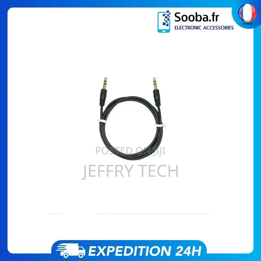 Audio Jack Cable 3.5mm Universal Auxiliary Stereo 1m Male/Ma