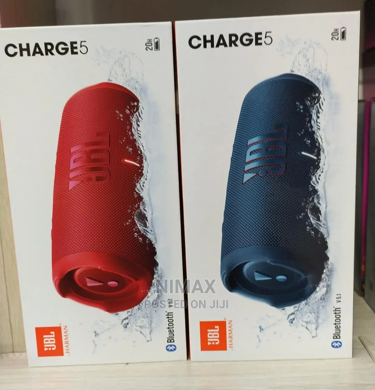 JBL CHARGE 5 Portable Speaker-Black/Red/Blue
