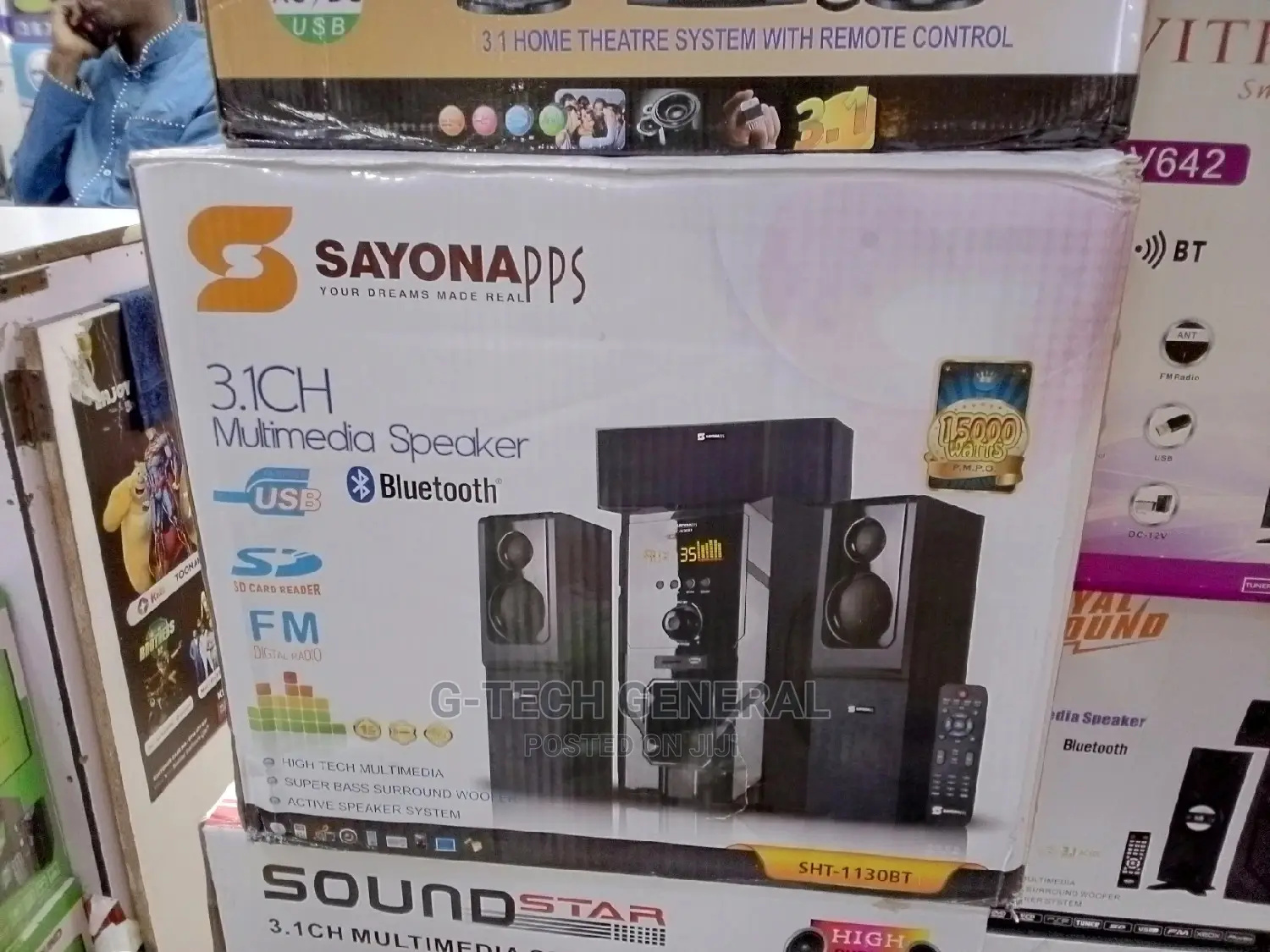Sht1130bt Sayona - 3.1 Subwoofer - 15000w Pmpo - Bluetooth