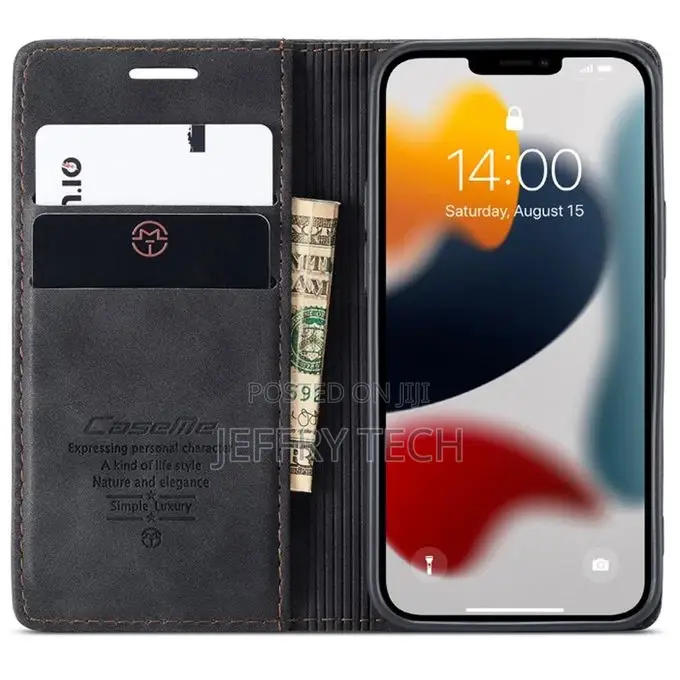 Caseme Leather Flip Case for iPhone 13 Pro Max With Pockets