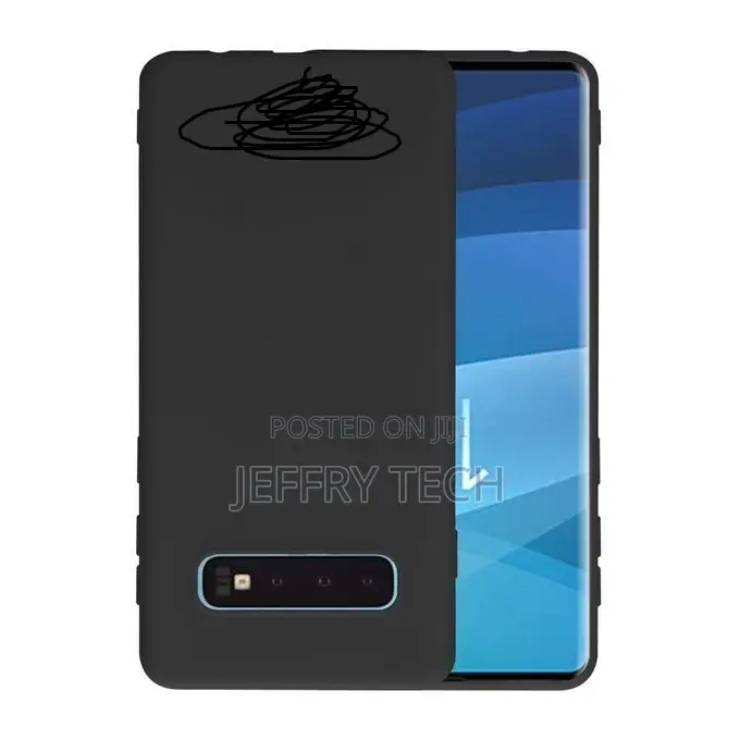 Black Silicon Case for Samsung Galaxy S10