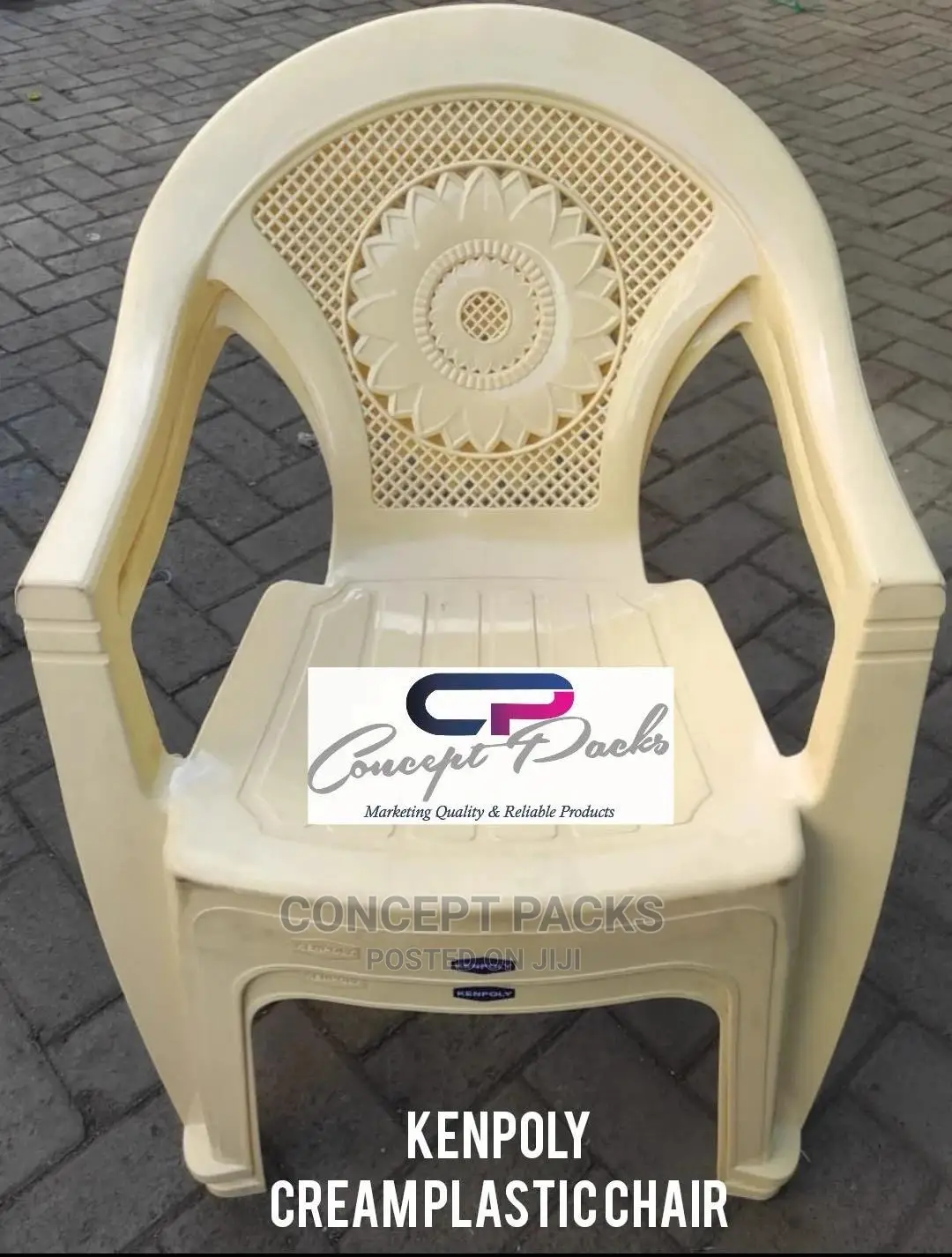 Kenpoly Cream Plastic Chair.