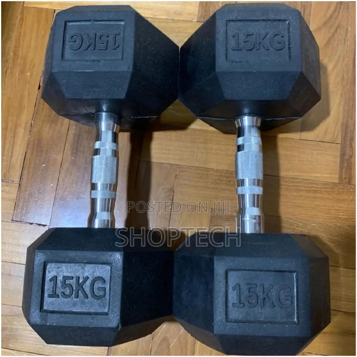 15kg Hexagon Dumbbells.