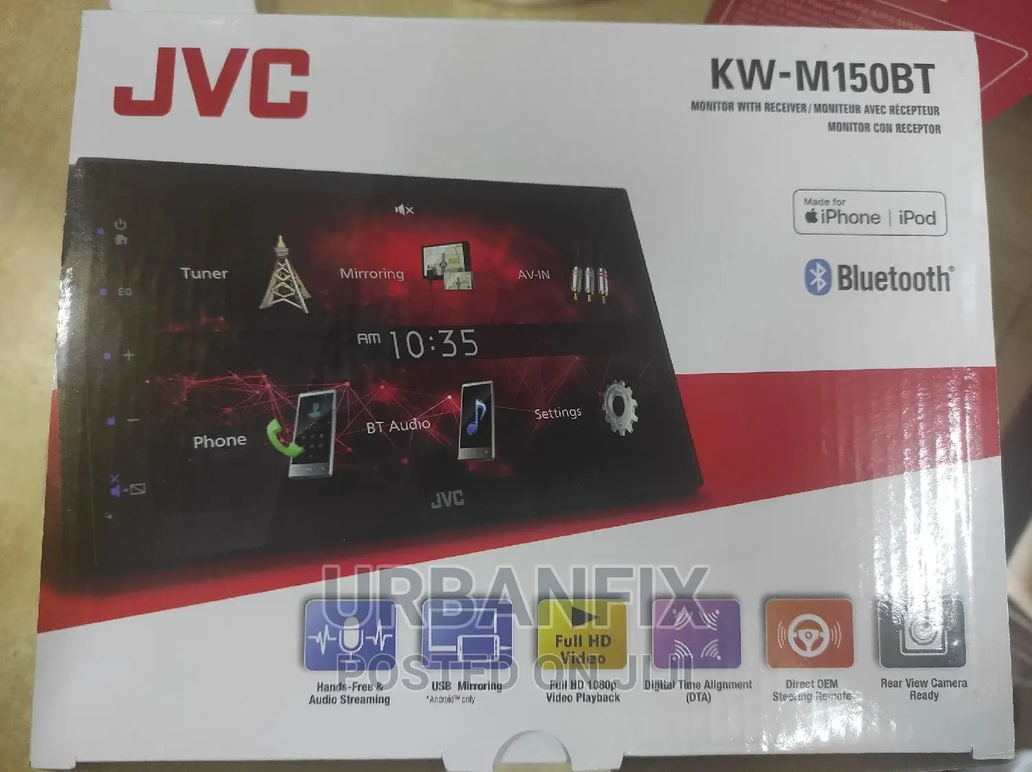 JVC KW- M150BT Bluetooth Car Radio With 7 Inch Screen