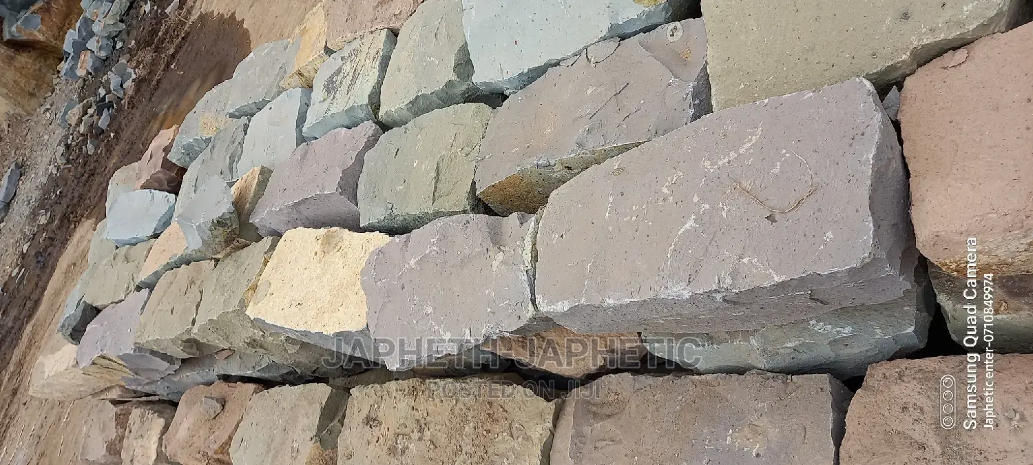 Yellow,Green Purplish and White Stones