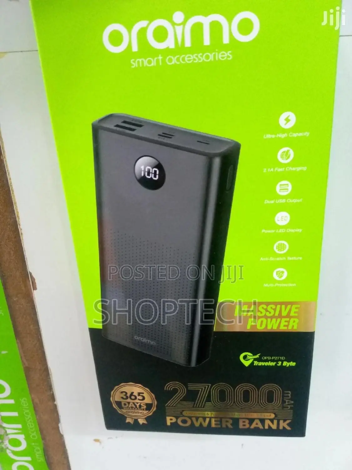 27000 Ampheres Oraimo Powerbank.