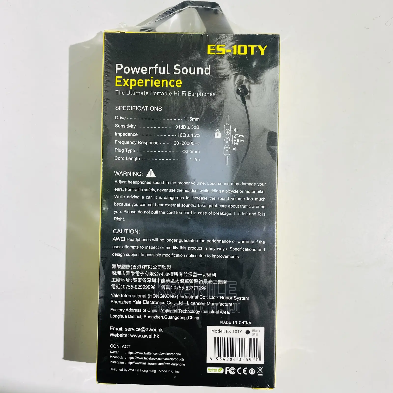 Awei Earphones (ES-10TY)
