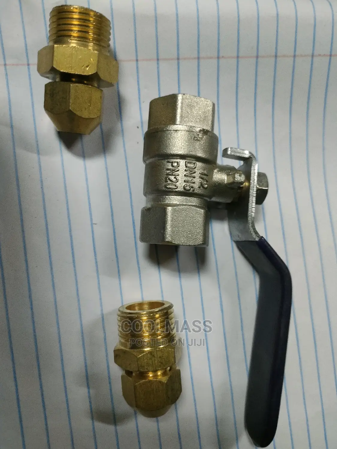Gas Ball Valve 1/2 With Fittings.