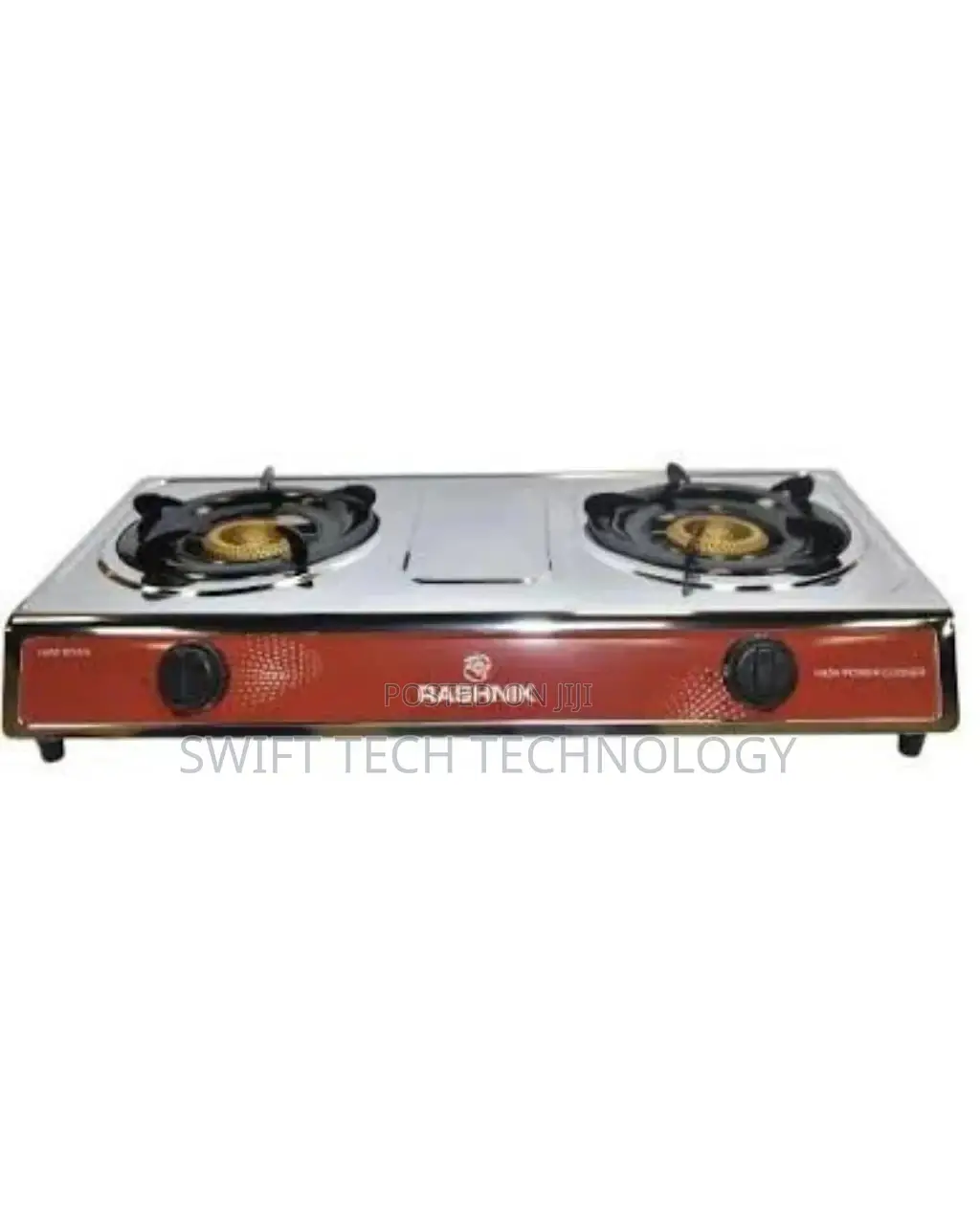 Rashnik 2 Burner Table Top Gas Stove Stainless Steel