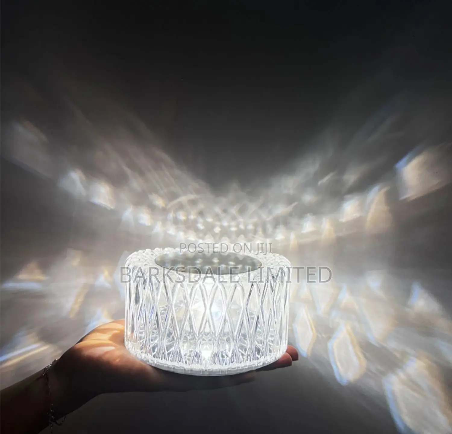 Crystal Bedside Lamp Rechargeable Table Night Light Remote