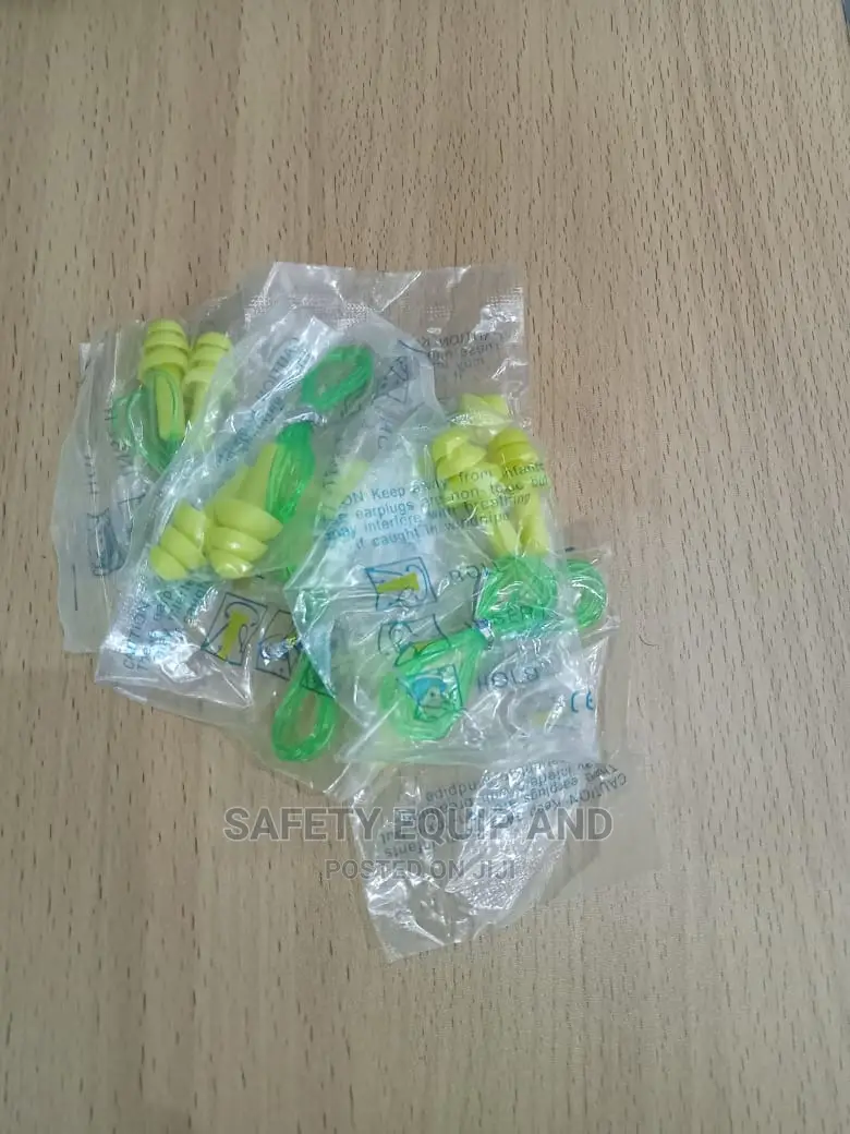 Yellow and Green Earplugs