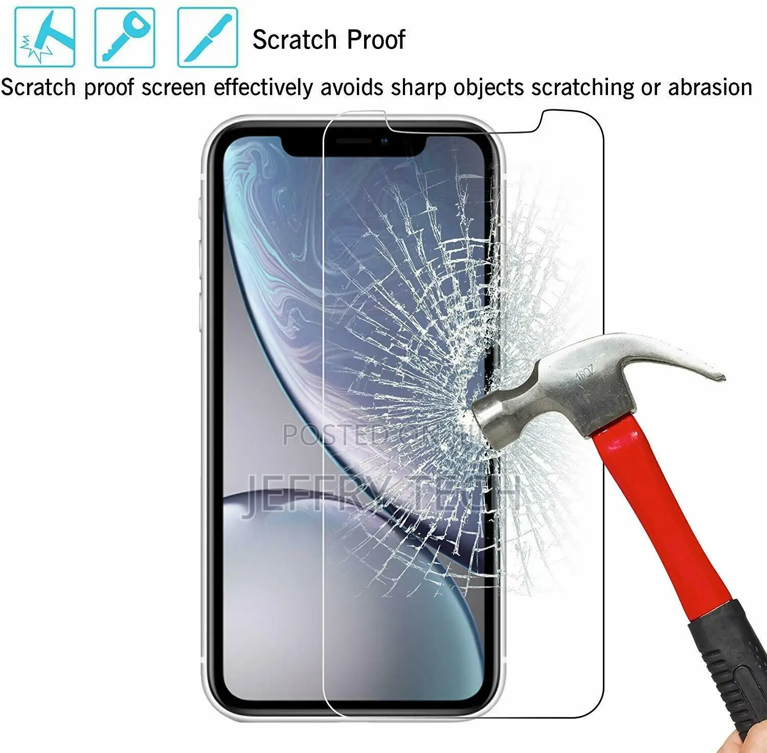 Tempered Glass Screen Protector for iPhone 6 7 8 X XR Xs Ma